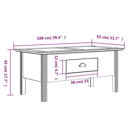 Couchtisch Bodo Weiß 100X55X45 Cm Massivholz Kiefer - Fuer Daheim