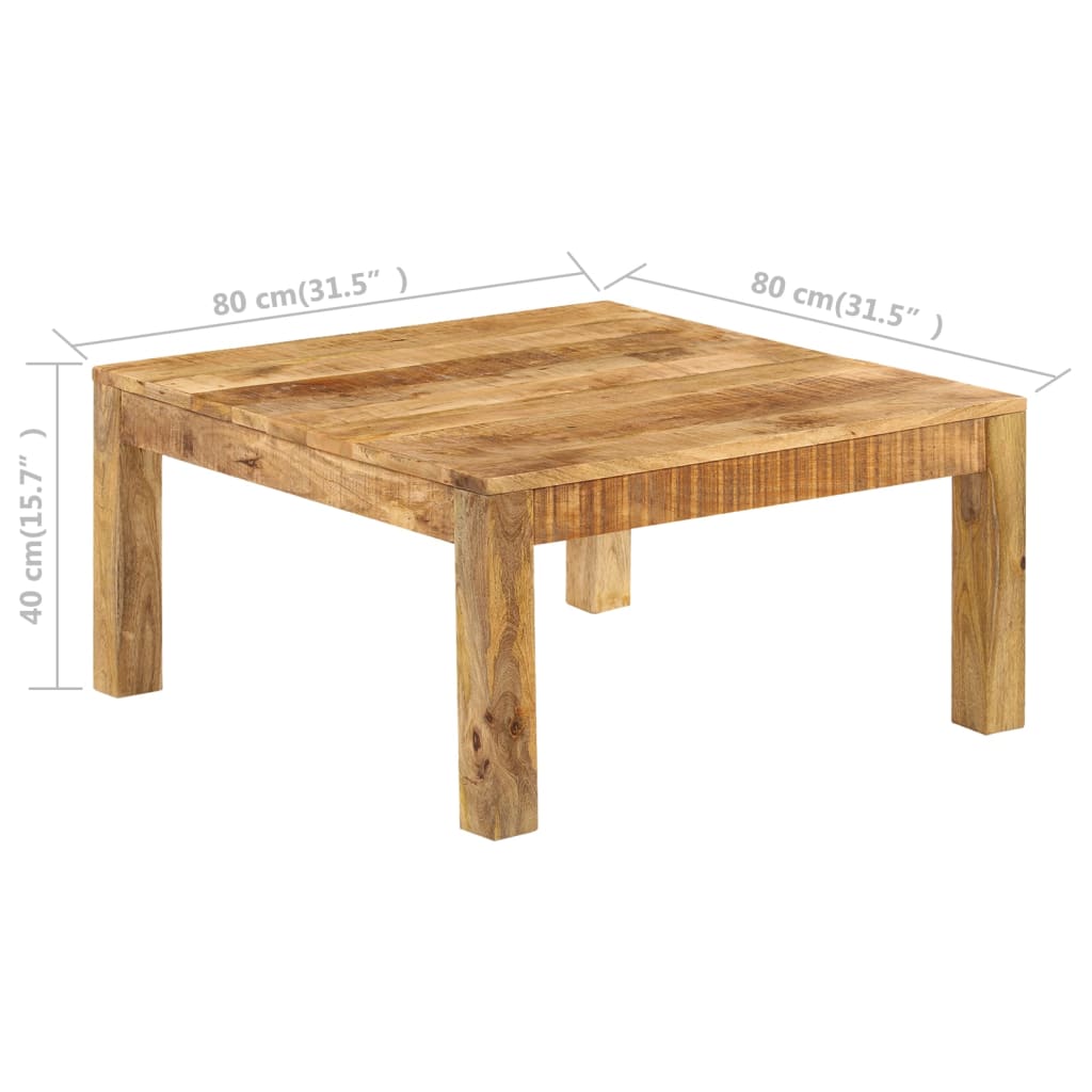 Couchtisch Mango-Massivholz 80×80×40 Cm 80 x 80 x 40 cm massives Mangoholz - Fuer Daheim