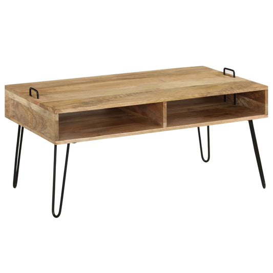 Couchtisch Mangoholz Massiv 100 X 60 X 45 Cm - Fuer Daheim