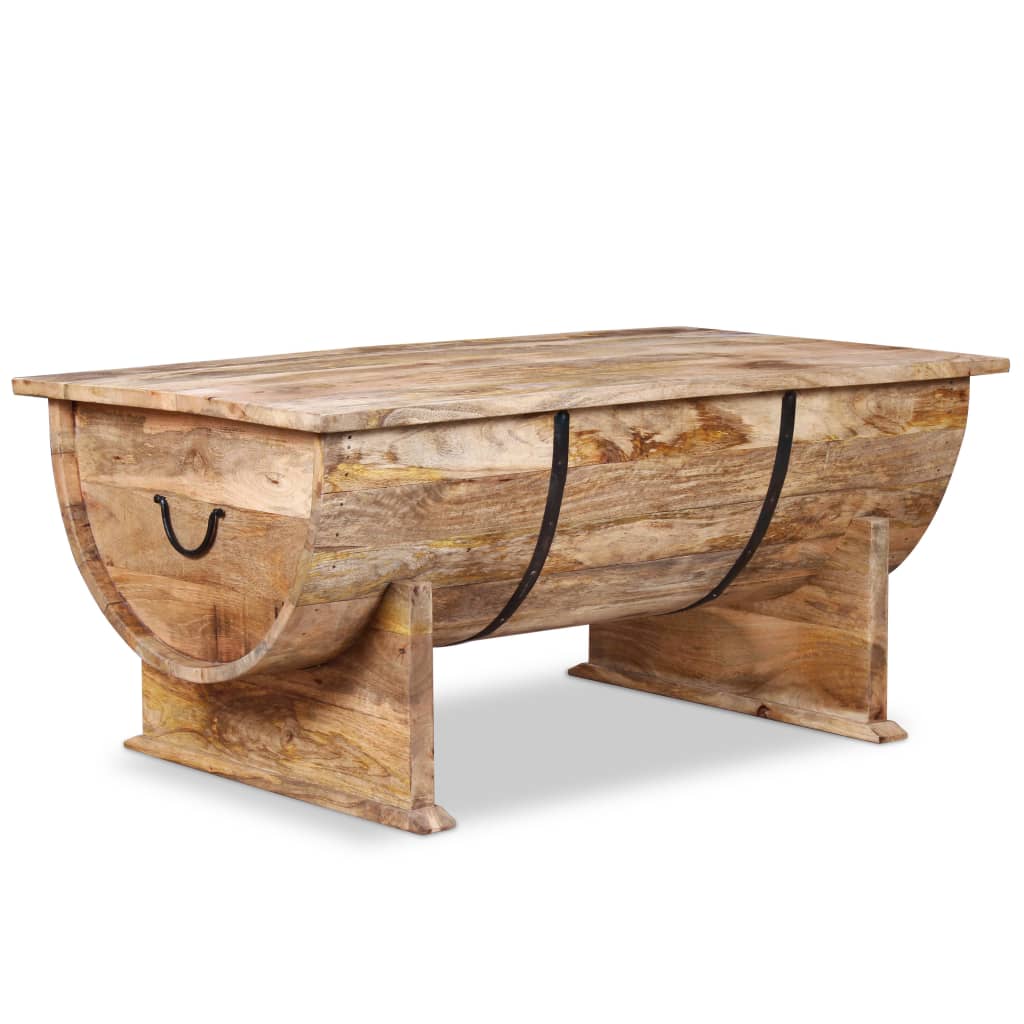 Couchtisch Mangoholz Massiv 88 X 50 X 40 Cm - Fuer Daheim