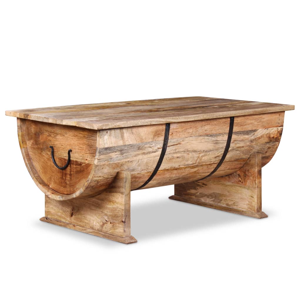 Couchtisch Mangoholz Massiv 88 X 50 X 40 Cm - Fuer Daheim