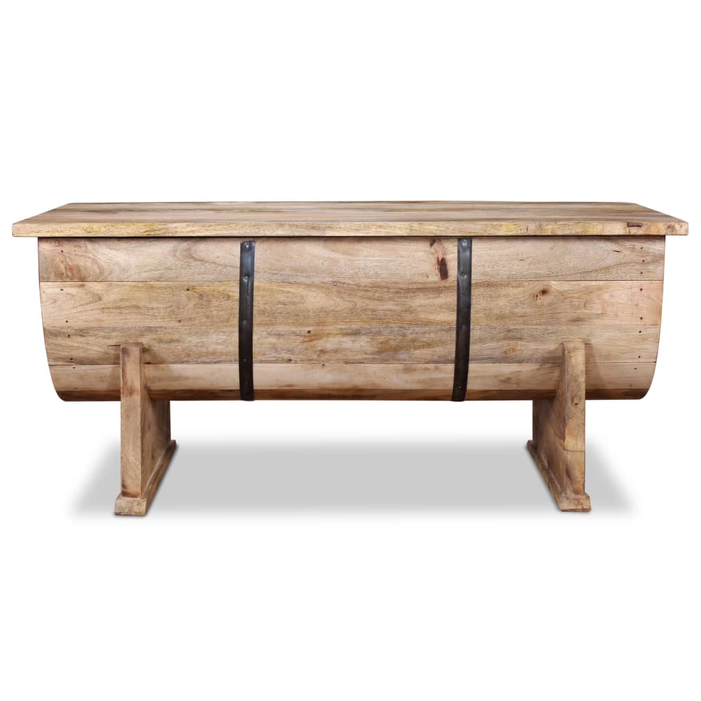 Couchtisch Mangoholz Massiv 88 X 50 X 40 Cm - Fuer Daheim