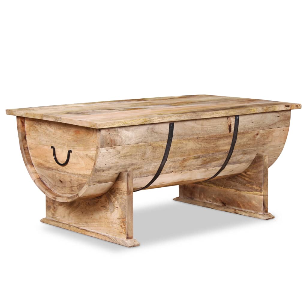 Couchtisch Mangoholz Massiv 88 X 50 X 40 Cm - Fuer Daheim