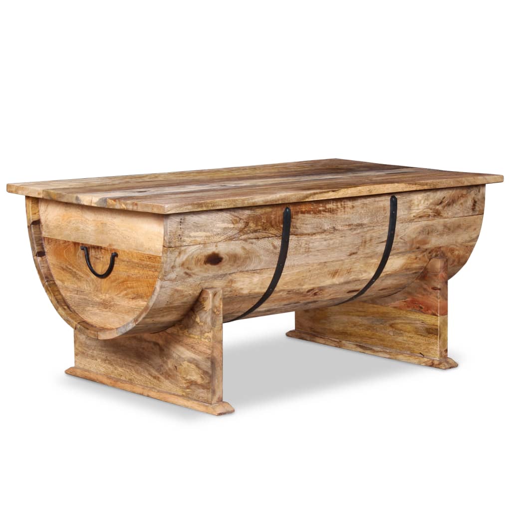 Couchtisch Mangoholz Massiv 88 X 50 X 40 Cm - Fuer Daheim