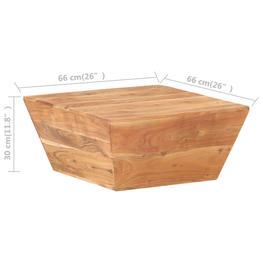 Couchtisch V-Form 66X66X30 Cm Akazie Massivholz - Fuer Daheim