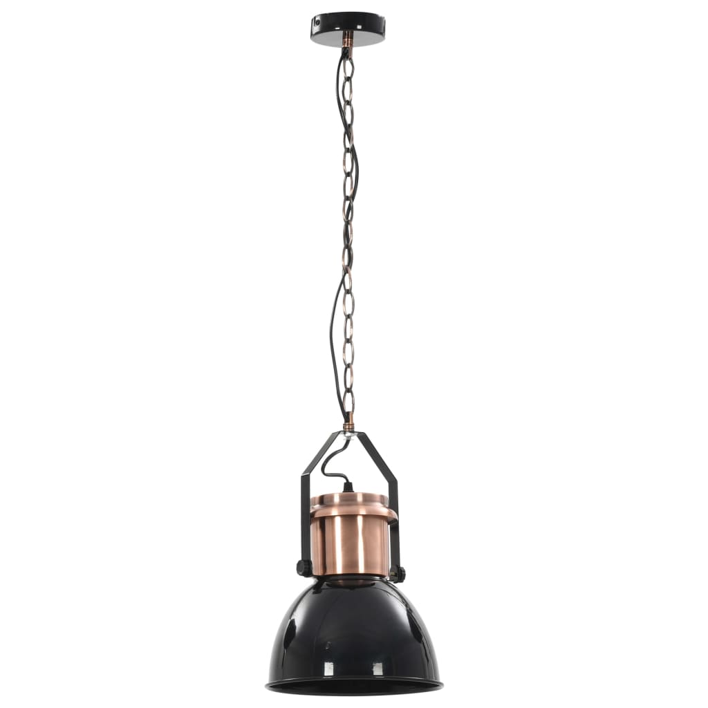 Deckenlampe 2 Stk. Schwarz Rund E27 1 - Fuer Daheim