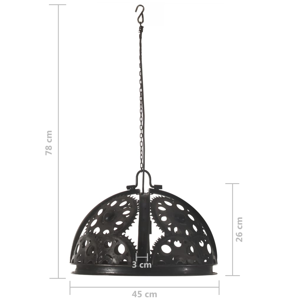 Deckenlampe Industriestil Kettenrad-Design 45 Cm E27 - Fuer Daheim