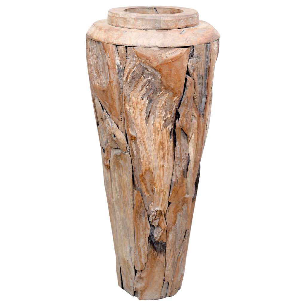 Deko-Vase 40 X 100 Cm Massivholz Teak - Fuer Daheim