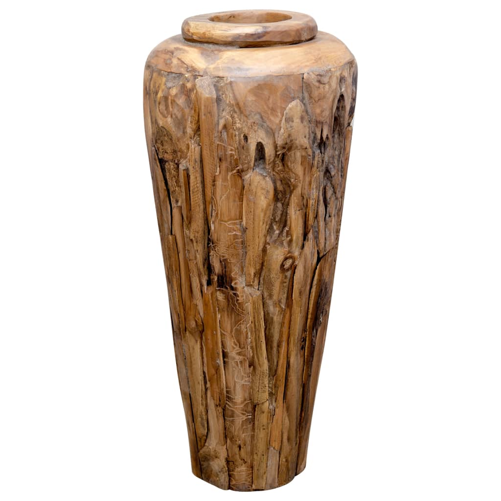 Deko-Vase 40 X 100 Cm Massivholz Teak - Fuer Daheim