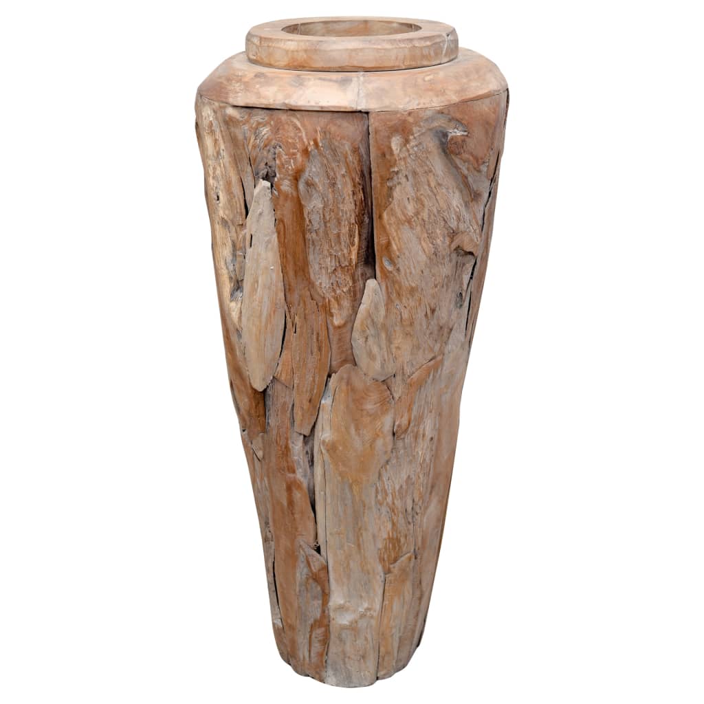 Deko-Vase 40 X 100 Cm Massivholz Teak - Fuer Daheim