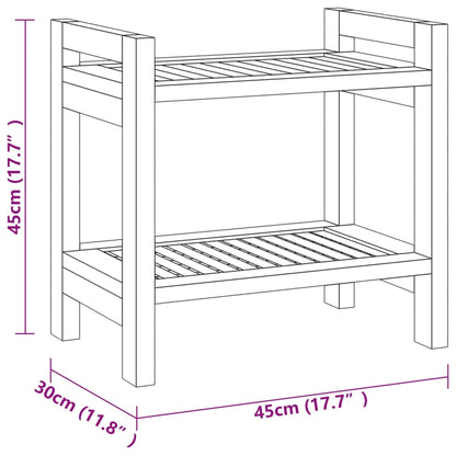 Duschbank 45X30X45 Cm Massivholz Teak - Fuer Daheim