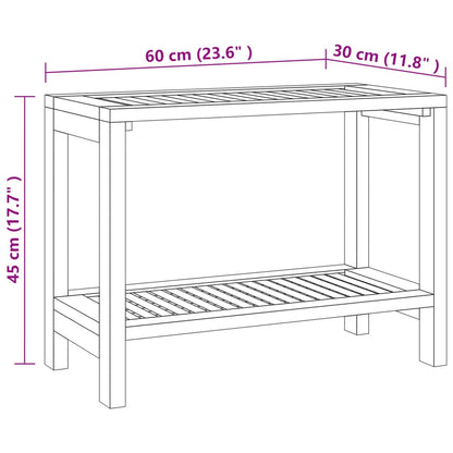 Duschbank 60X30X45 Cm Massivholz Teak - Fuer Daheim