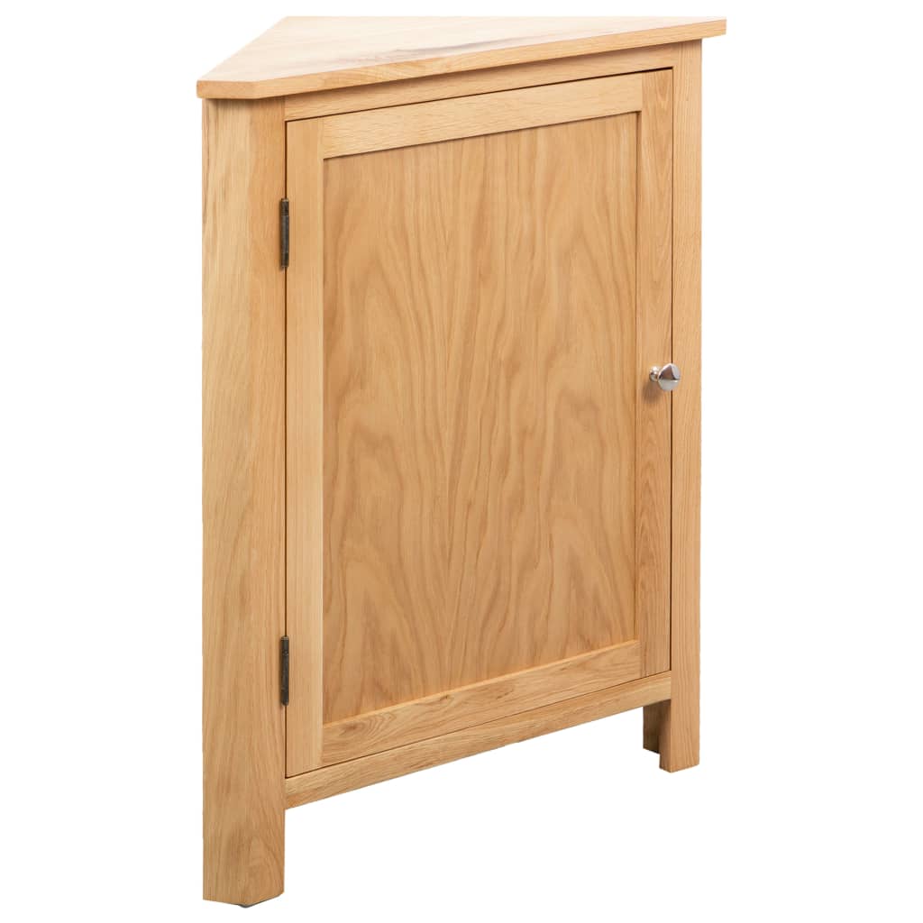 Eckschrank 59X45X80 Cm Massivholz Eiche Braun - Fuer Daheim