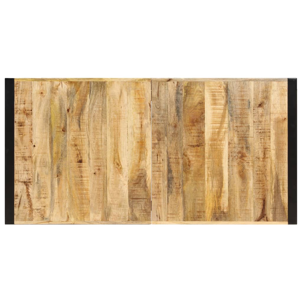 Esstisch 160 X 80 X 75 Cm Mangoholz Massiv Schwarz massives Mangoholz - Fuer Daheim