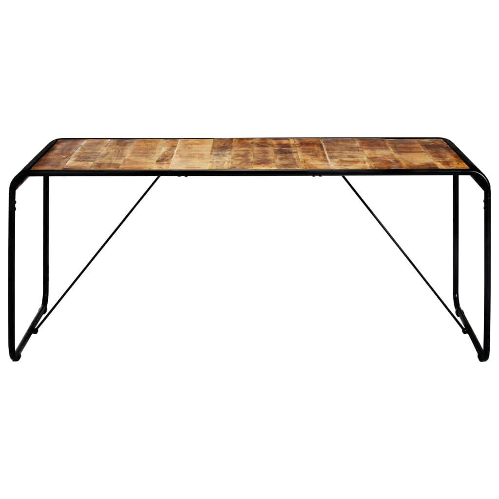 Esstisch 180 X 90 X 76 Cm Raues Mango-Massivholz Braun - Fuer Daheim