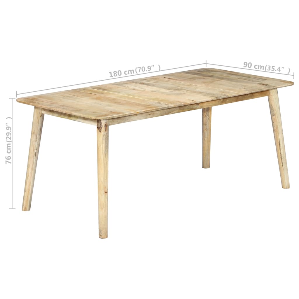 Esstisch 180×90×76 Cm Mango Massivholz 180 x 90 x 76 cm - Fuer Daheim