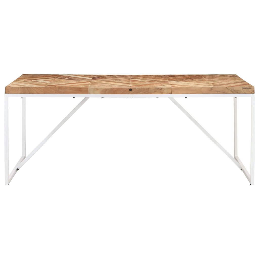 Esstisch 180X90X76 Cm Akazie Und Mango Massivholz Weiß 180 x 90 x 76 cm - Fuer Daheim