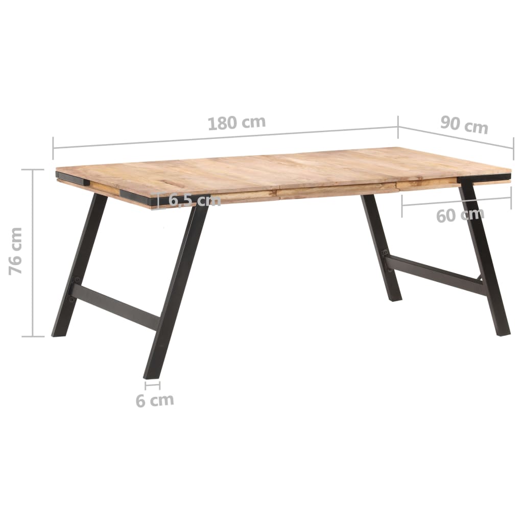 Esstisch 180X90X76 Cm Massivholz Mango - Fuer Daheim