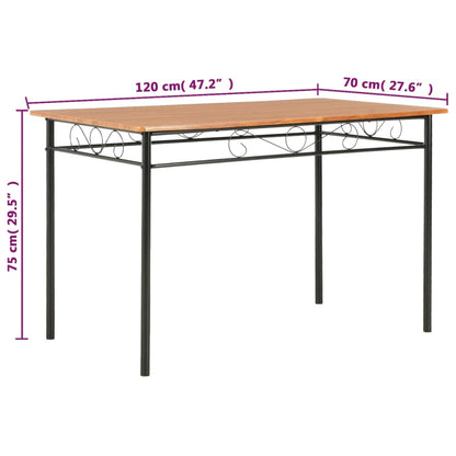 Esstisch Braun 120×70×75 Cm Mdf - Fuer Daheim