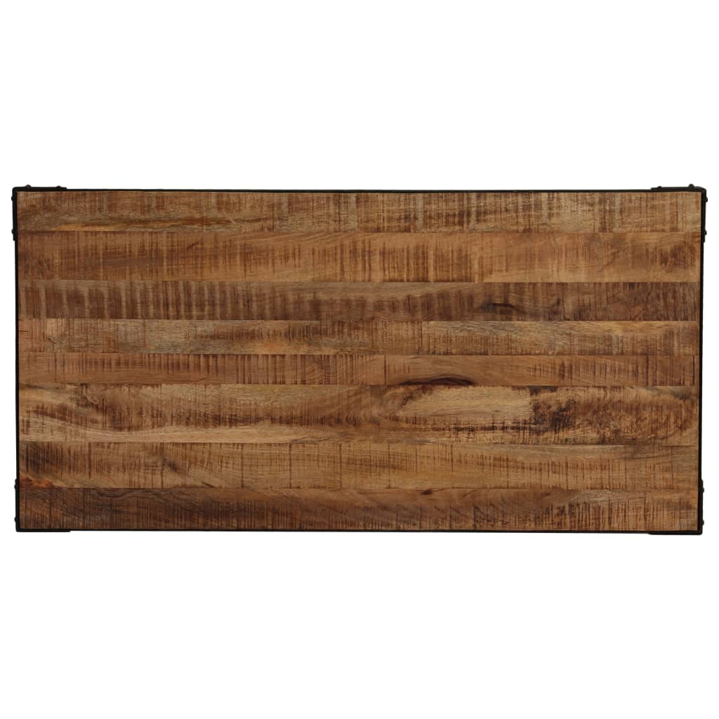 Esszimmertisch Raues Mango-Massivholz Und Stahl 120 Cm - Fuer Daheim