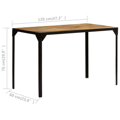 Esszimmertisch Raues Mango-Massivholz Und Stahl 120 Cm - Fuer Daheim