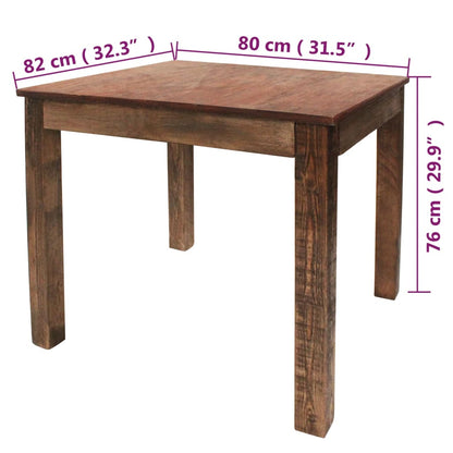 Esszimmertisch Recyceltes Massivholz 82 X 80 X 76 Cm - Fuer Daheim