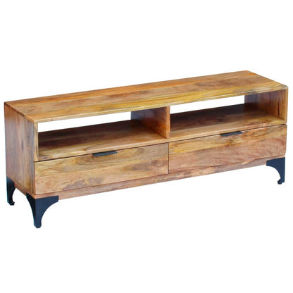 Fernsehtisch Mangoholz 120X35X45 Cm Braun - Fuer Daheim