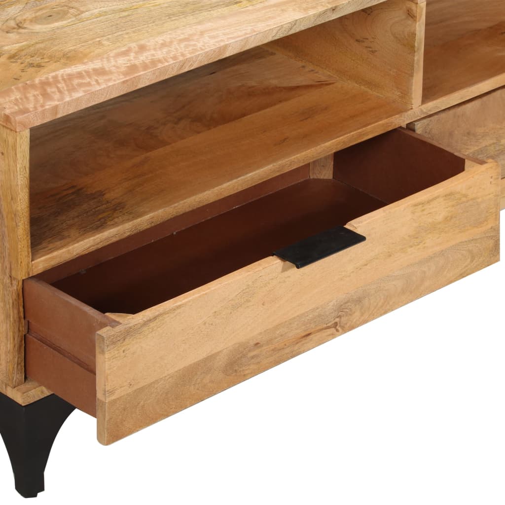 Fernsehtisch Mangoholz 120X35X45 Cm Braun - Fuer Daheim