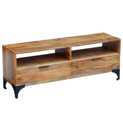 Fernsehtisch Mangoholz 120X35X45 Cm Braun - Fuer Daheim