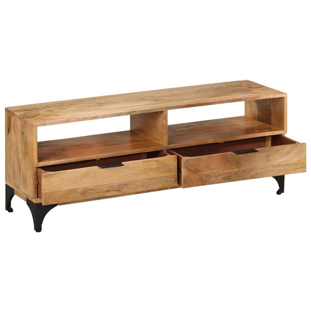 Fernsehtisch Mangoholz 120X35X45 Cm Braun - Fuer Daheim