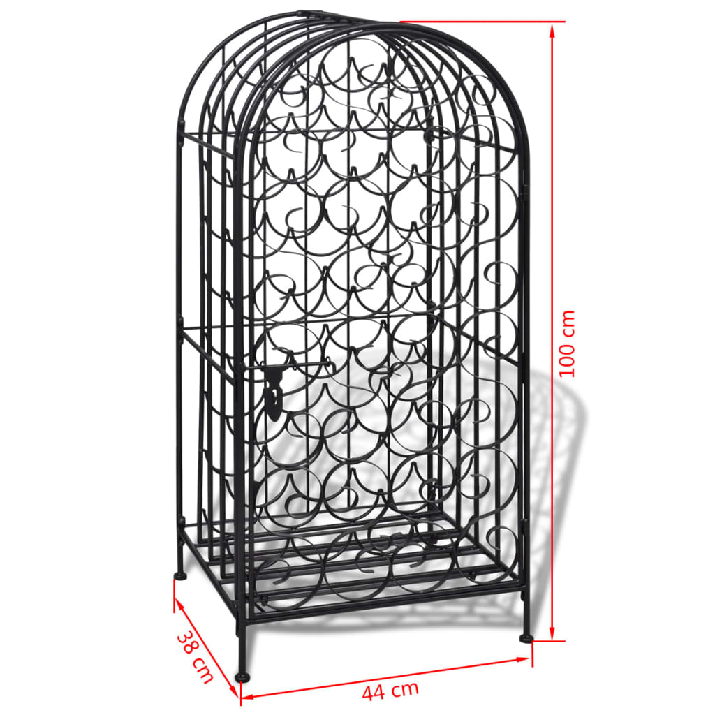 Flaschenregal Für 35 Flaschen Metall - Fuer Daheim