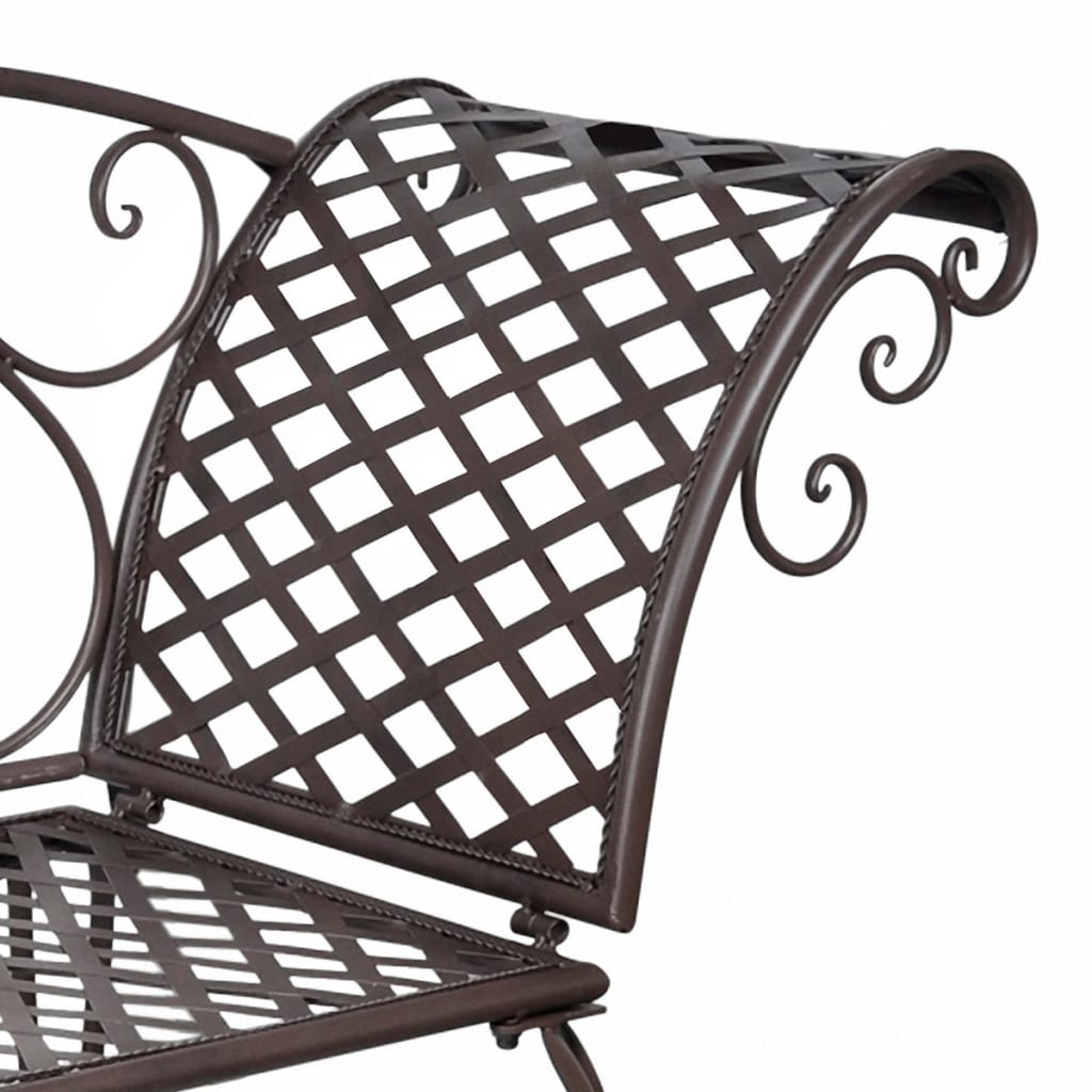 Garten-Chaiselongue 128 Cm Stahl Antik Braun - Fuer Daheim