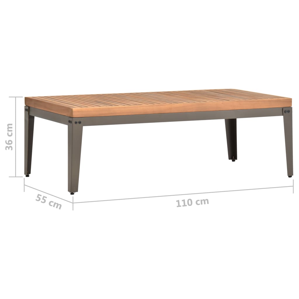 Garten-Couchtisch 110×55×35 Cm Massivholz Akazie - Fuer Daheim