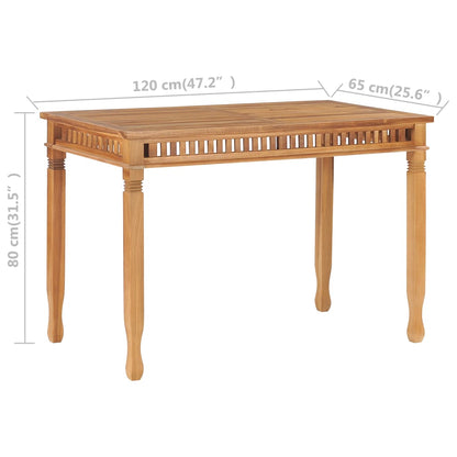 Garten-Esstisch 120X65X80 Cm Massivholz Teak 120 cm - Fuer Daheim