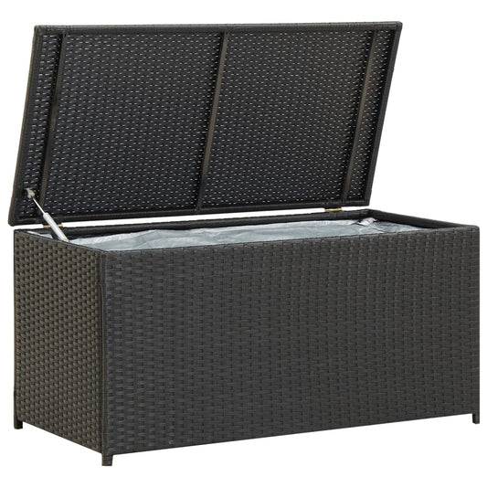 Gartenbox Poly Rattan 100X50X50 Cm Schwarz 100 x 50 x 50 cm - Fuer Daheim