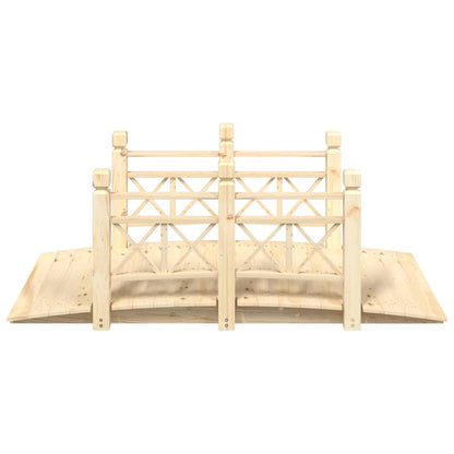 Gartenbrücke Mit Geländer 150X67X56 Cm Massivholz Fichte Natur mit Holzgeländer - Fuer Daheim