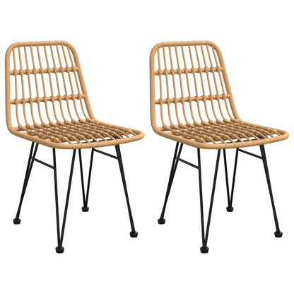 Gartenstühle 2 Stk. 48X62X84 Cm Pe-Rattan Braun - Fuer Daheim