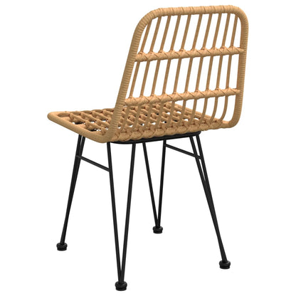 Gartenstühle 2 Stk. 48X62X84 Cm Pe-Rattan Braun - Fuer Daheim