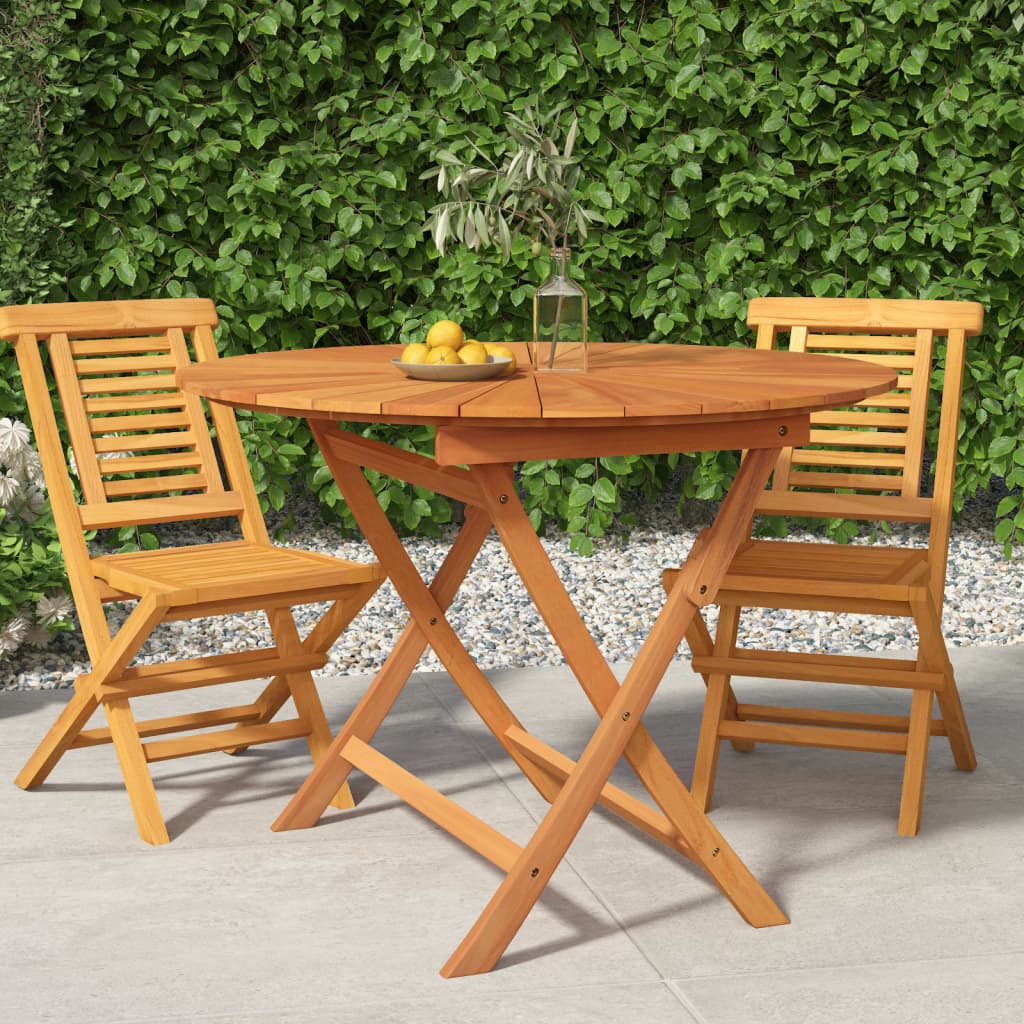 Gartentisch Klappbar Ø 85X75 Cm Massivholz Teak Ø 85 x 75 cm - Fuer Daheim