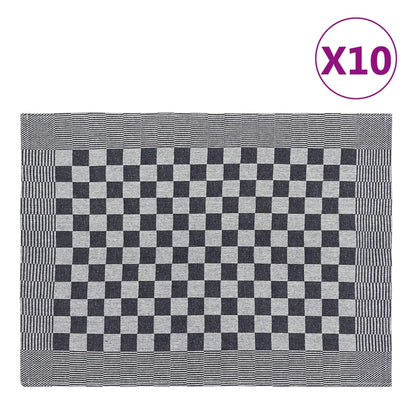 Geschirrtücher 10 Stk. Schwarz Und Weiß 50X70 Cm Baumwolle - Fuer Daheim