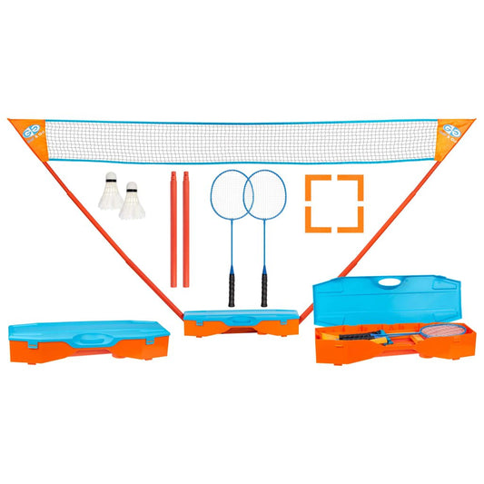 Get & Go Badminton-Set Blau Und Orange - Fuer Daheim