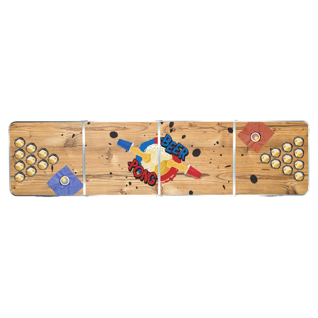 Hi Beer-Pong-Klapptisch 240X60X55 Cm Mdf Und Aluminium - Fuer Daheim