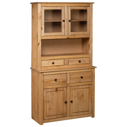 Highboard 93X40,5X180 Cm Kiefernholz Panama Braun - Fuer Daheim