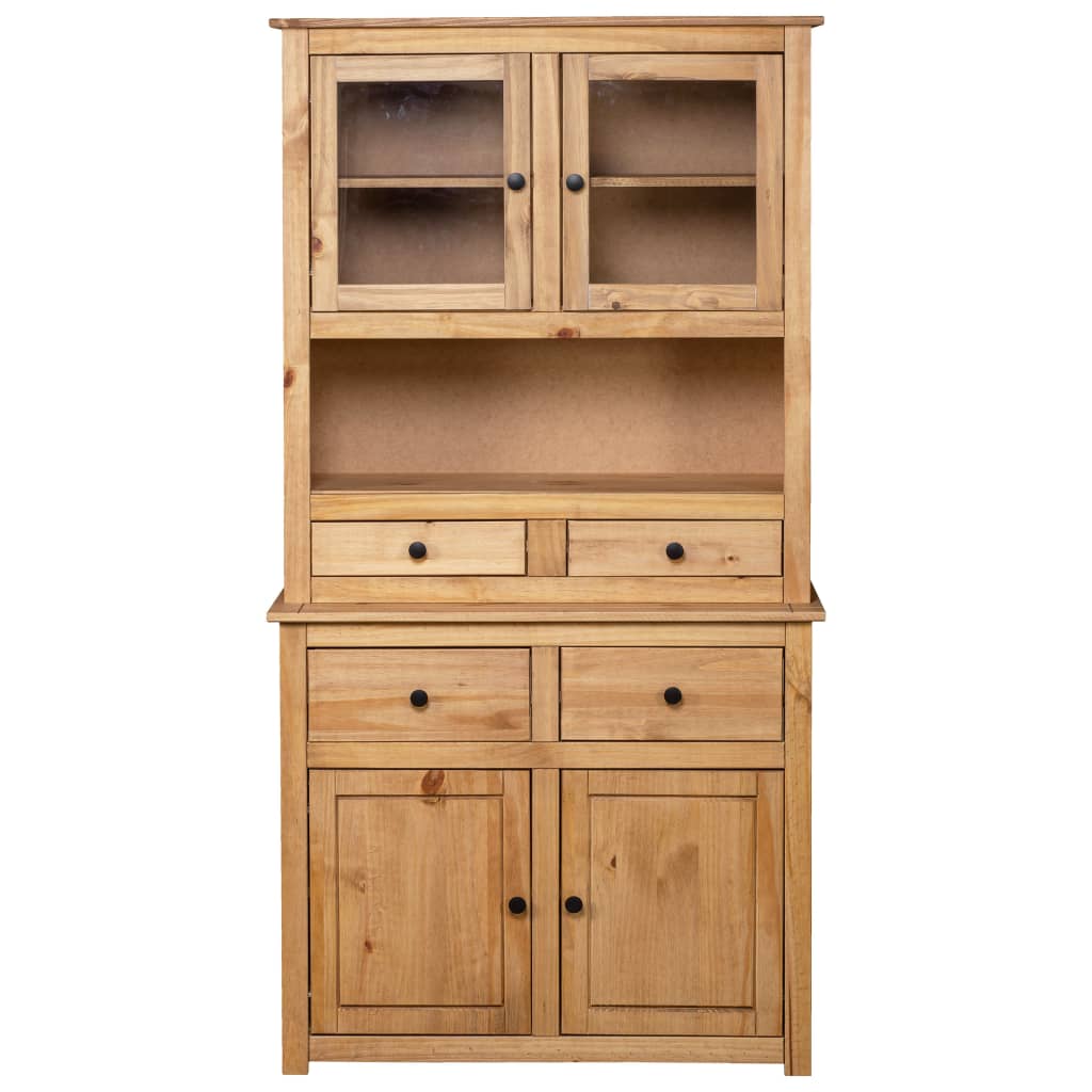 Highboard 93X40,5X180 Cm Kiefernholz Panama Braun - Fuer Daheim