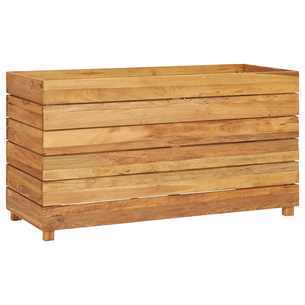 Hochbeet 100X40X55 Cm Massivholz Teak Und Stahl 100 x 40 x 55 cm - Fuer Daheim