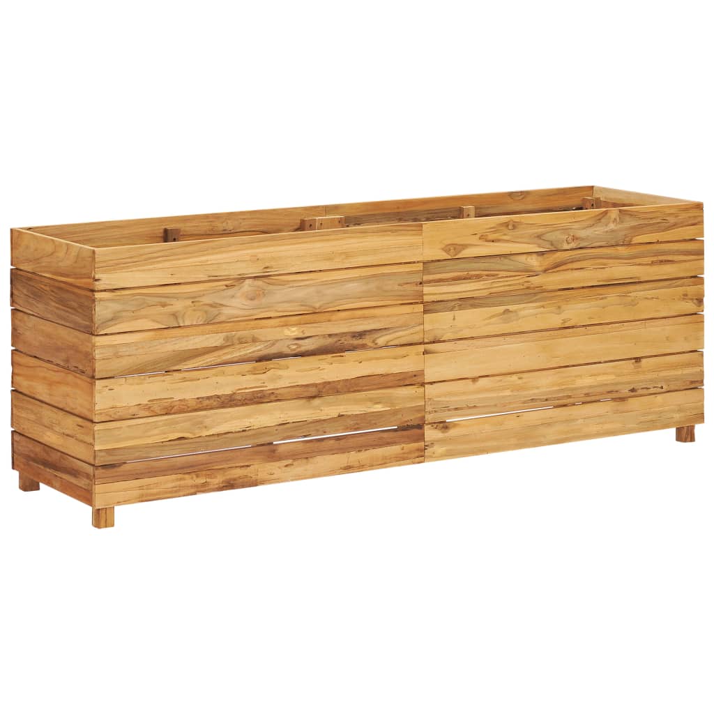 Hochbeet 150X40X55 Cm Massivholz Teak Und Stahl 150 x 40 x 55 cm - Fuer Daheim