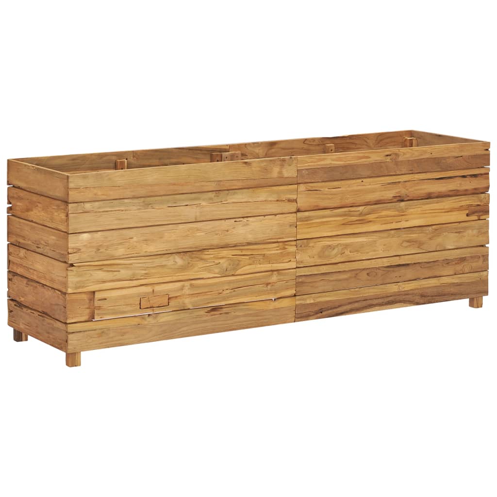 Hochbeet 150X40X55 Cm Massivholz Teak Und Stahl 150 x 40 x 55 cm - Fuer Daheim