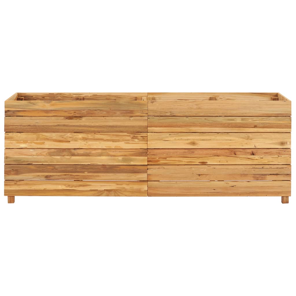 Hochbeet 150X40X55 Cm Massivholz Teak Und Stahl 150 x 40 x 55 cm - Fuer Daheim