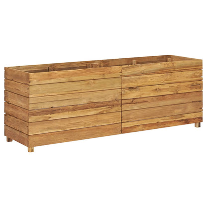 Hochbeet 150X40X55 Cm Massivholz Teak Und Stahl 150 x 40 x 55 cm - Fuer Daheim