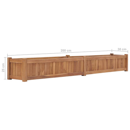 Hochbeet 200X30X25 Cm Massivholz Teak 200 x 30 x 25 cm - Fuer Daheim